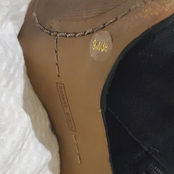 Vince Caputo womens black suede booties - Picture 3 of 5